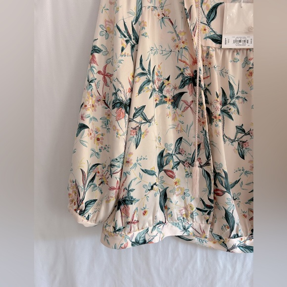 Women's LC Lauren Conrad Floral Lightweight Bomber Jacket Open Cardigan Size S - Picture 6 of 12